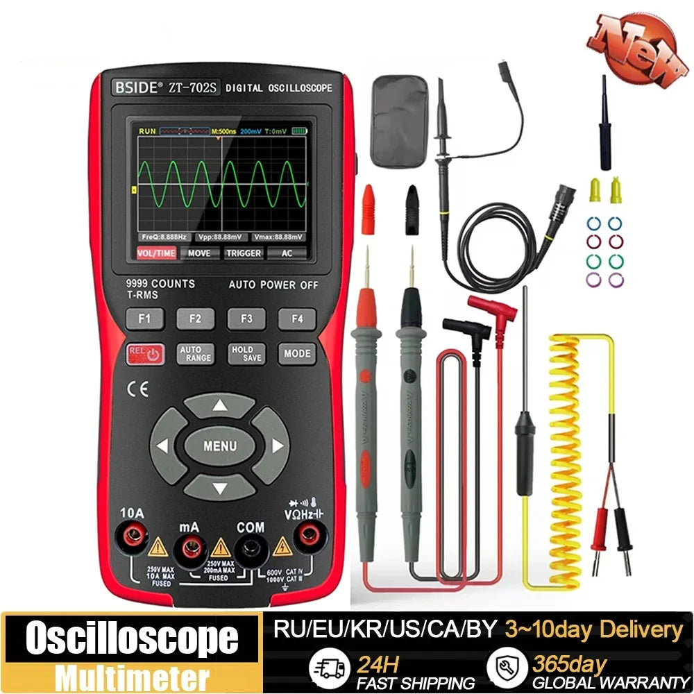 BSIDE ZT702S Handheld Oscilloscope Multimeter for Electricians